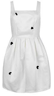 1 White Dress with black spots